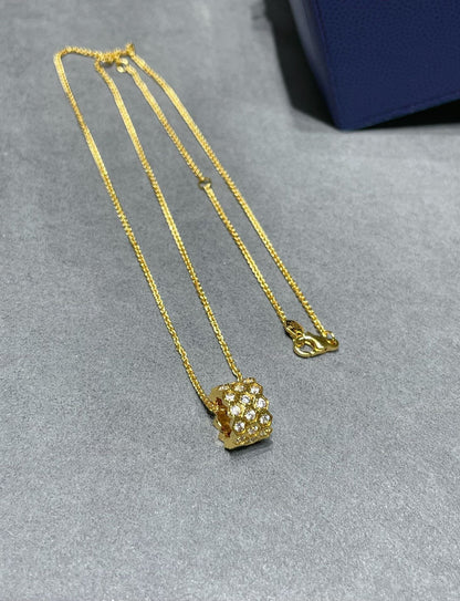 [Glow Muse]BEE LOVE DIAMOND PAVED 3 ROW NECKLACE