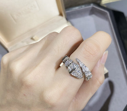 [Glow Muse]SERPENTI LARGE RING SILVER DIAMOND PAVED