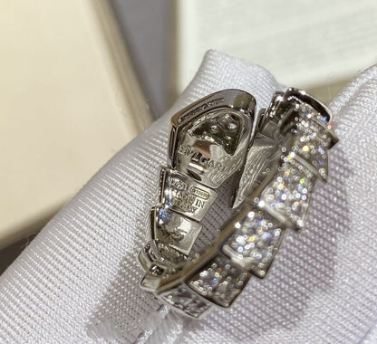 [Glow Muse]SERPENTI LARGE RING SILVER DIAMOND PAVED