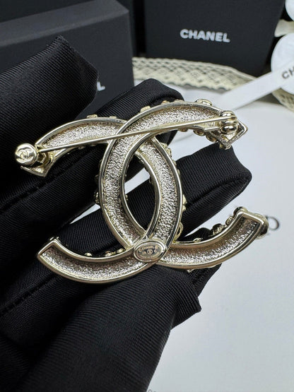 [Glow Muse]26C Pink-White Enamel Ice Cream Cone Double C Brooch