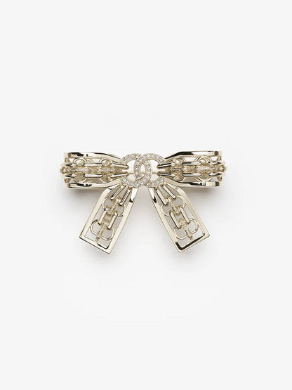 [Glow Muse]25K Hollow Bow Brooch
