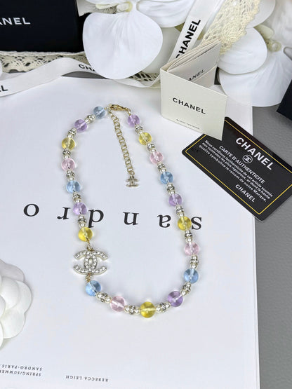 [Glow Muse]26C New Spring Collection Colorful Transparent Resin Necklace