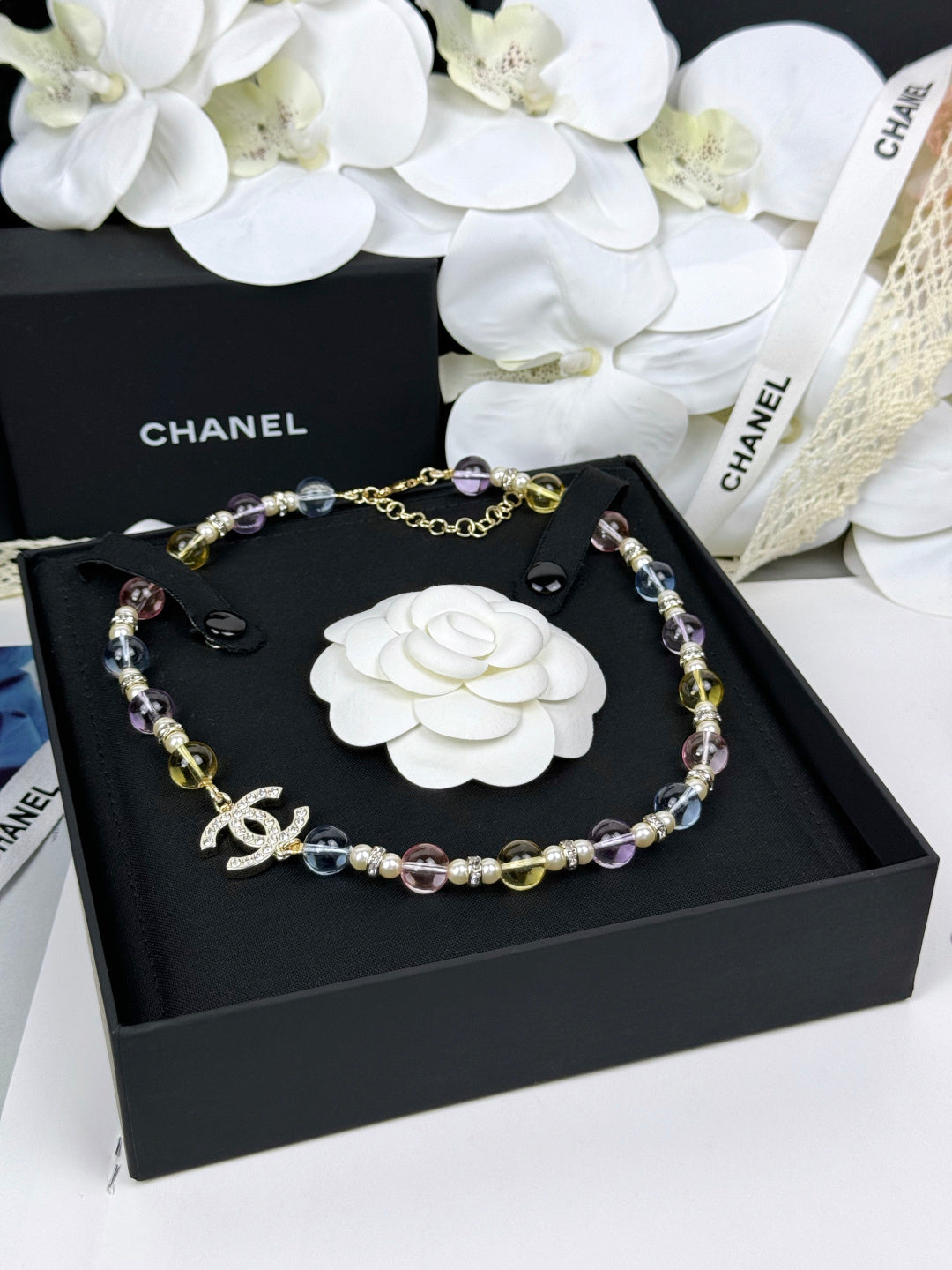 [Glow Muse]26C New Spring Collection Colorful Transparent Resin Necklace