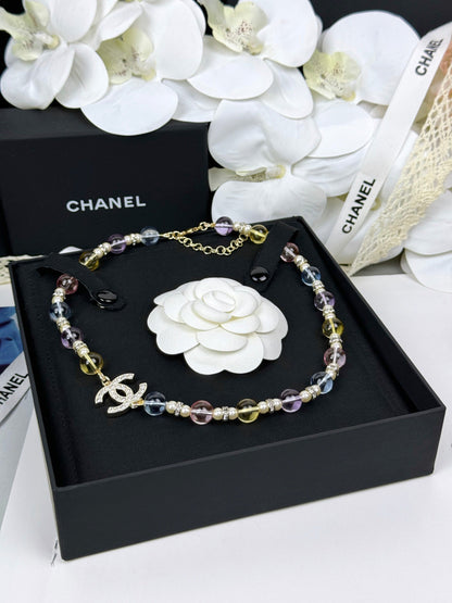 [Glow Muse]26C New Spring Collection Colorful Transparent Resin Necklace