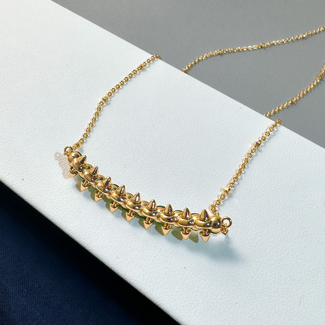 [Glow Muse]New Arrival: Green Bead Rivet Necklace