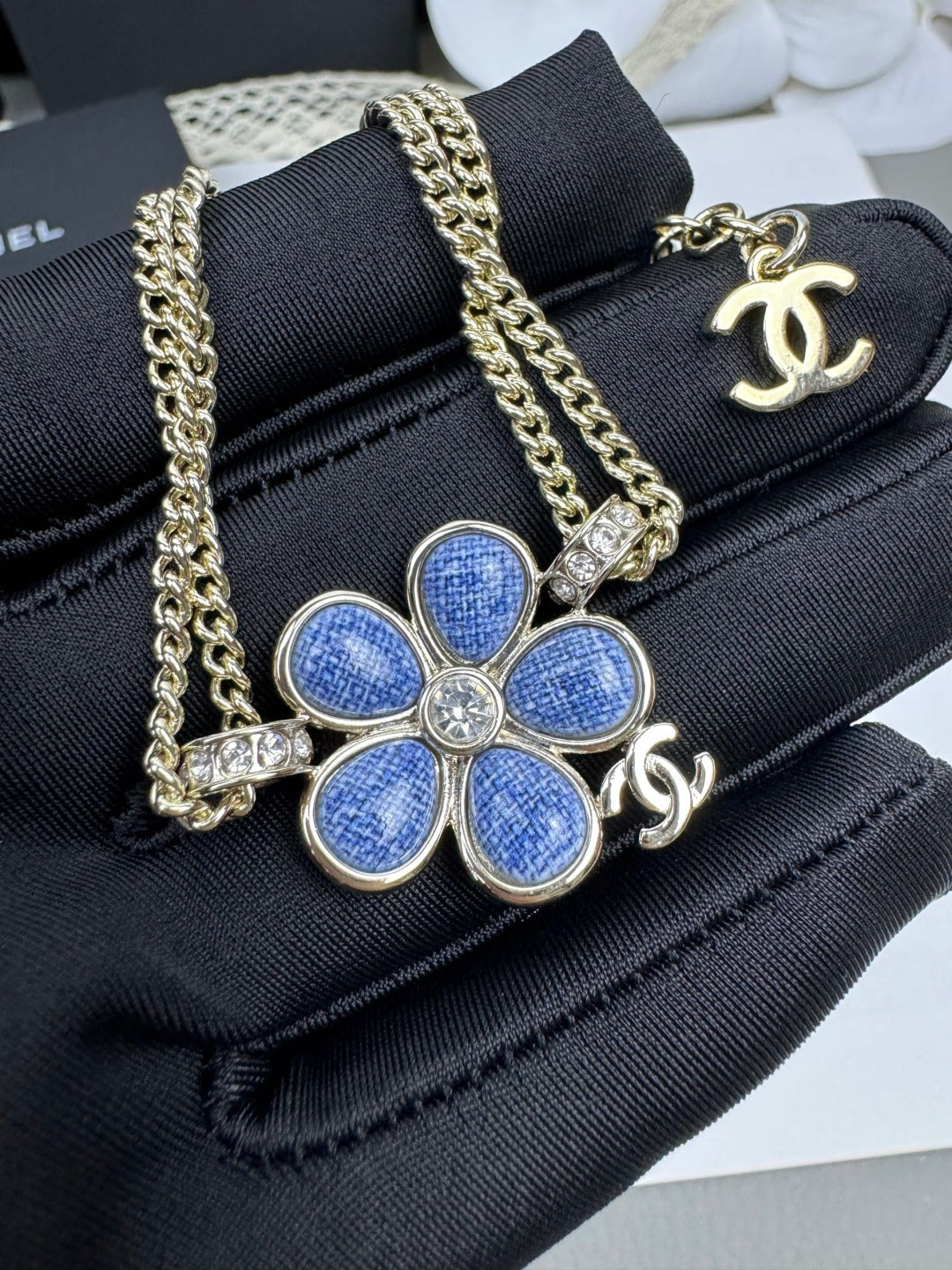 [Glow Muse]VOLTE New Blue Floral Double-Layer Bracelet