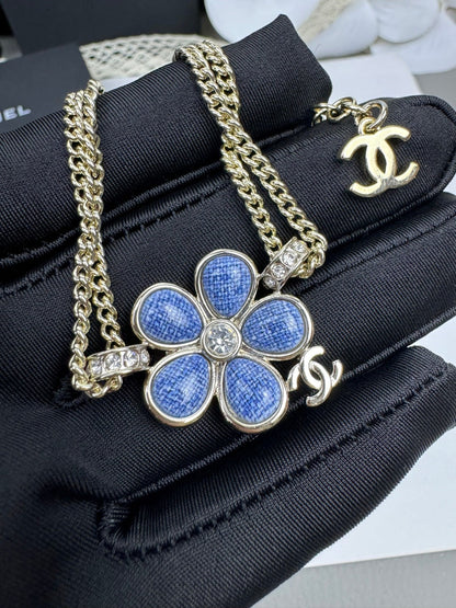 [Glow Muse]VOLTE New Blue Floral Double-Layer Bracelet