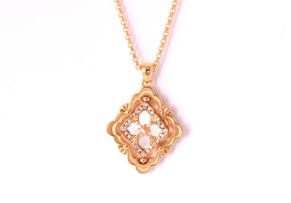 [⭐Glow Muse] B.C.L ENAMEL ROTATING SINGLE-DIAMOND NECKLACE（Various colors）