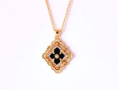 [⭐Glow Muse] B.C.L ENAMEL ROTATING SINGLE-DIAMOND NECKLACE（Various colors）