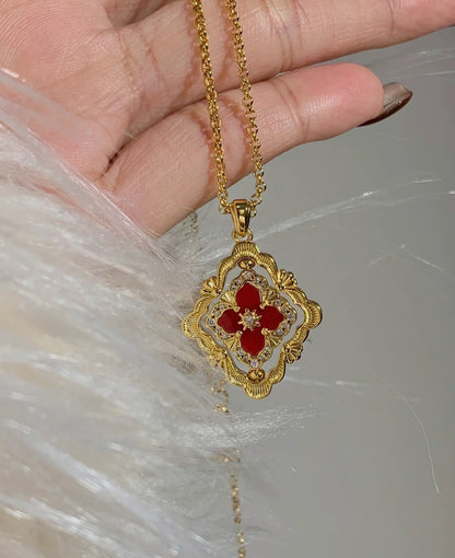 [⭐Glow Muse] B.C.L ENAMEL ROTATING SINGLE-DIAMOND NECKLACE（Various colors）