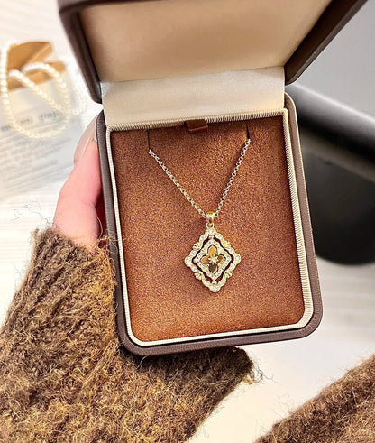 [⭐Glow Muse] B.C.L ENAMEL ROTATING SINGLE-DIAMOND NECKLACE（Various colors）