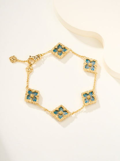 [⭐Glow Muse]B.C.L ENAMELED Five-Flower Bracelet（Various Colors)