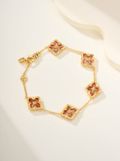 [⭐Glow Muse]B.C.L ENAMELED Five-Flower Bracelet（Various Colors)