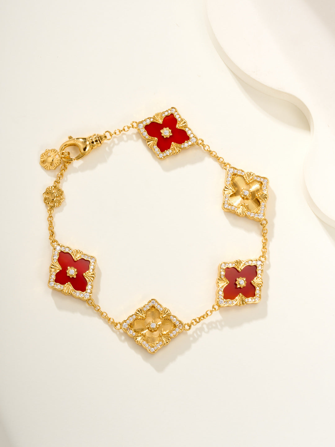 [⭐Glow Muse]B.C.L ENAMELED Five-Flower Bracelet（Various Colors) BIG SIZE