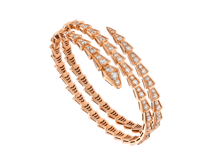 [Glow Muse]SERPENTI BRACELET PINK GOLD DIAMOND DOUBLE ROW