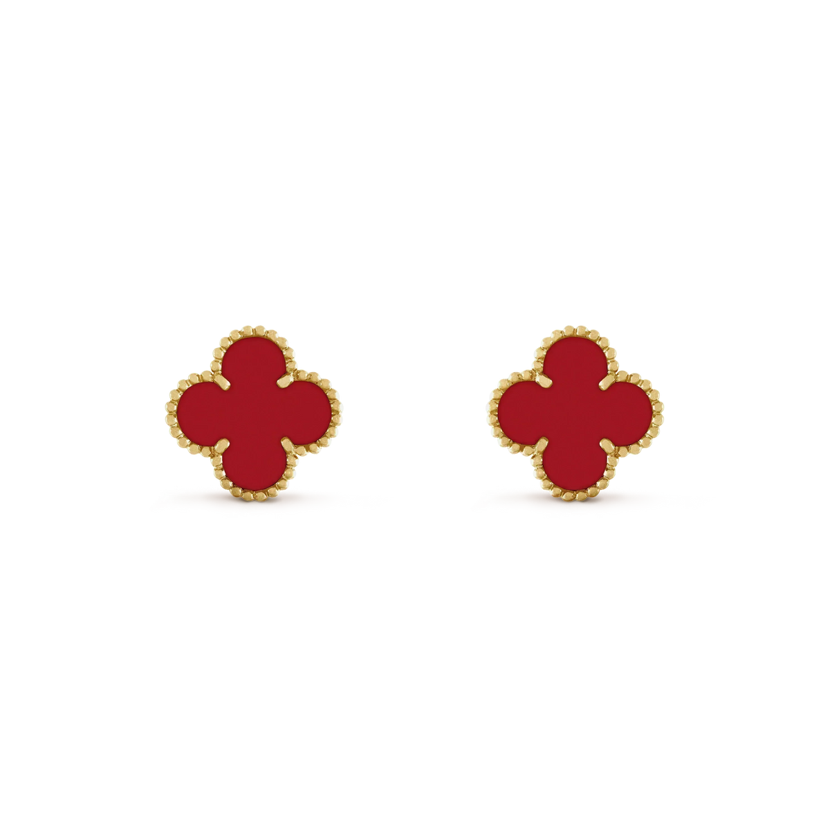 [Glow Muse]CLOVER MINI 9.5MM CARNELIAN EARRINGS