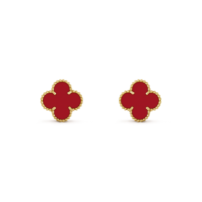 [Glow Muse]CLOVER MINI 9.5MM CARNELIAN EARRINGS
