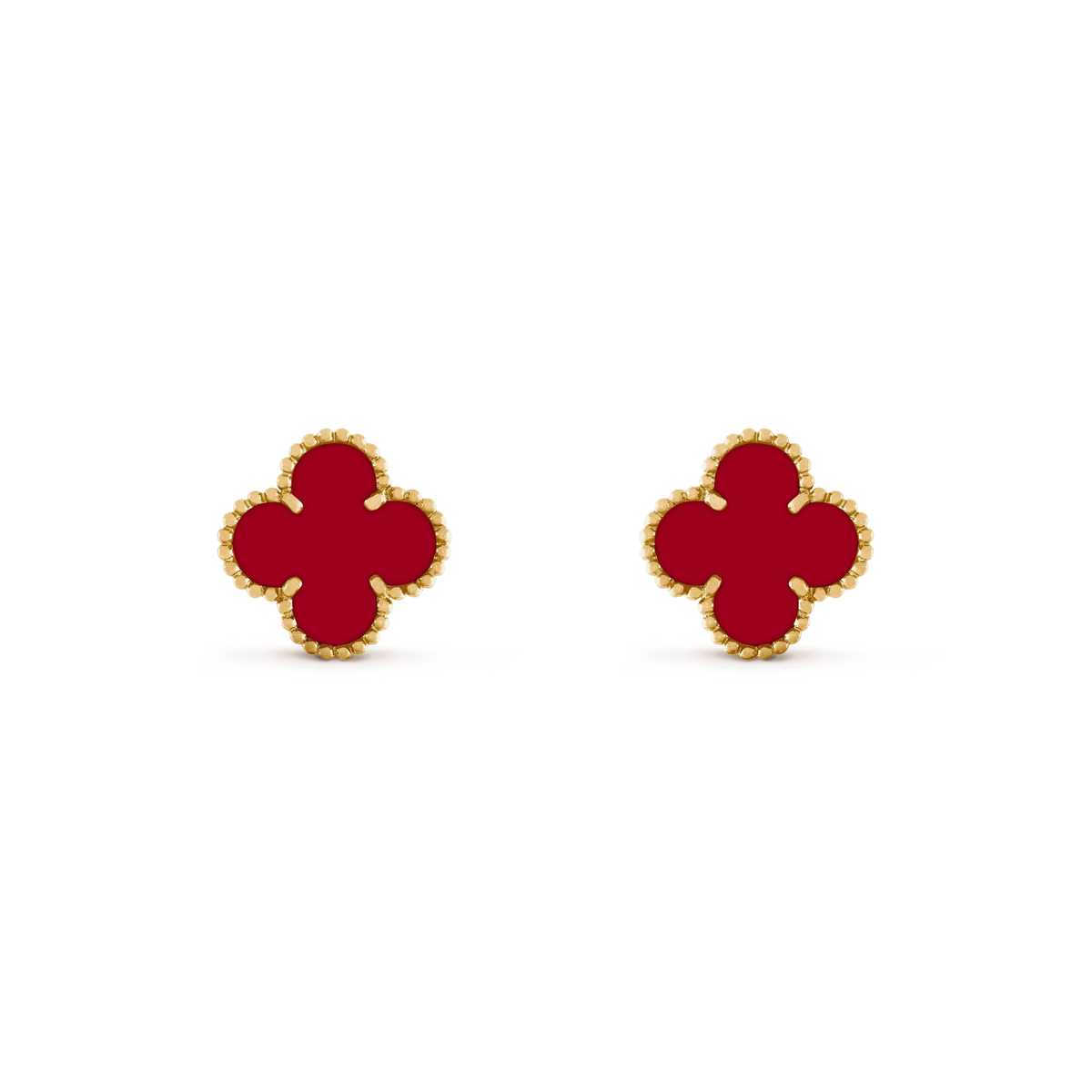 [Glow Muse]CLOVER MEDIUM 1 MOTIFS CARNELIAN  EARRINGS