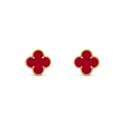 [Glow Muse]CLOVER MEDIUM 1 MOTIFS CARNELIAN  EARRINGS