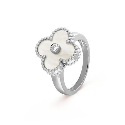 [Glow Muse]CLOVER SILVER MOP DIAMOND RING