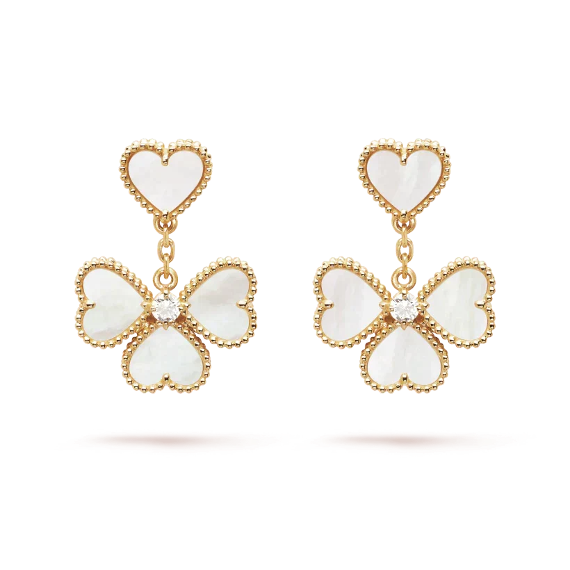 [Glow Muse]CLOVER SWEET WHITE MOP EARRINGS