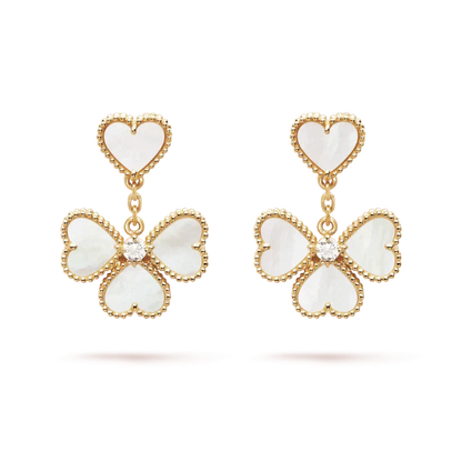 [Glow Muse]CLOVER SWEET WHITE MOP EARRINGS