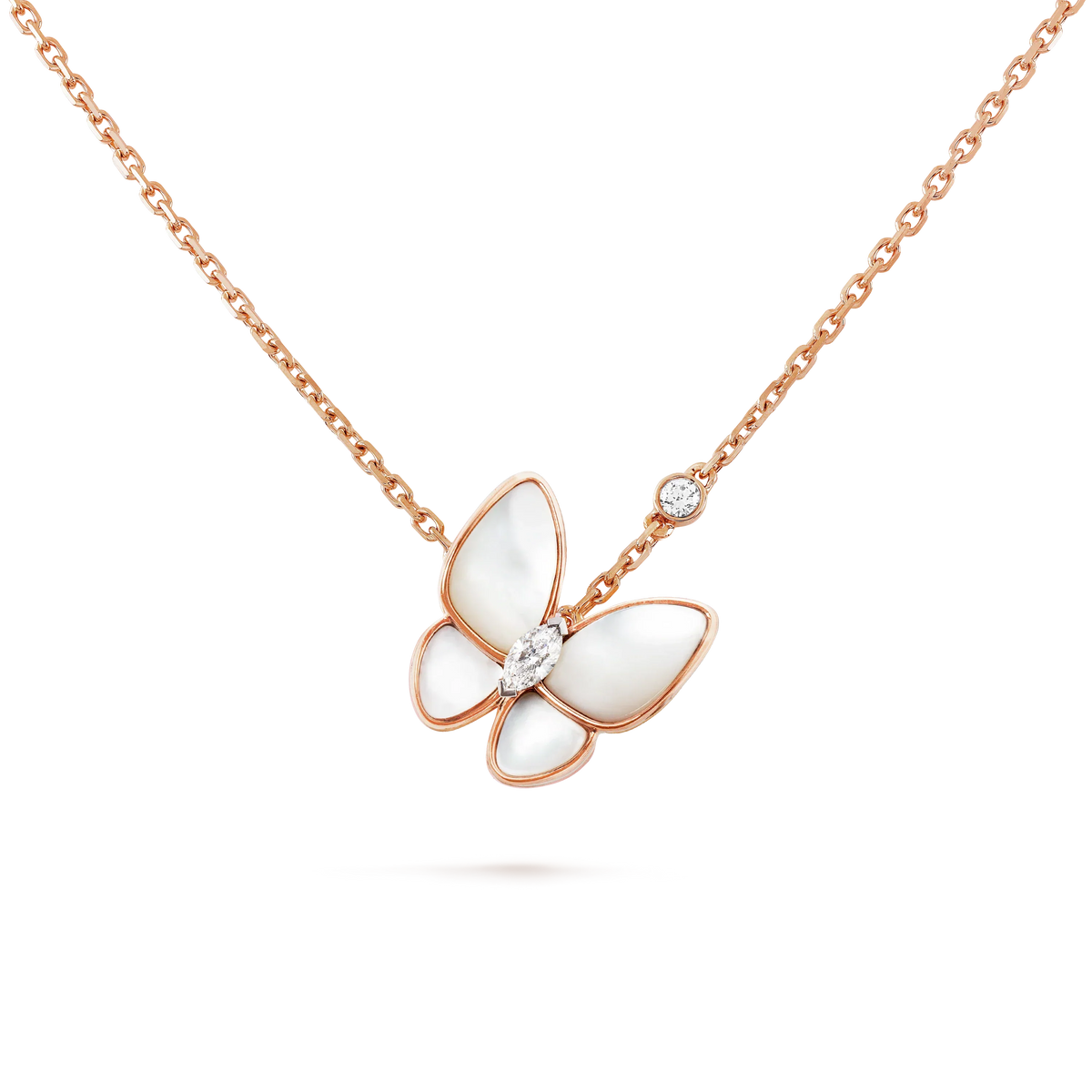 [Glow Muse]BUTTERFLY MOP DIAMOND NECKLACE