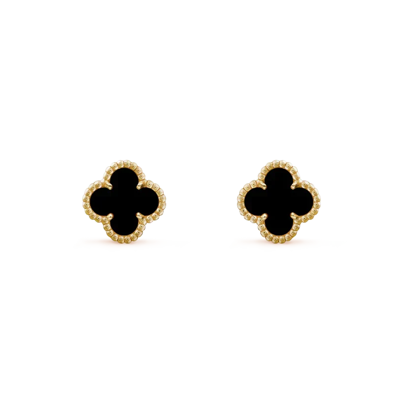 [Glow Muse]CLOVER MINI 9.5MM BLACK MOP EARRINGS