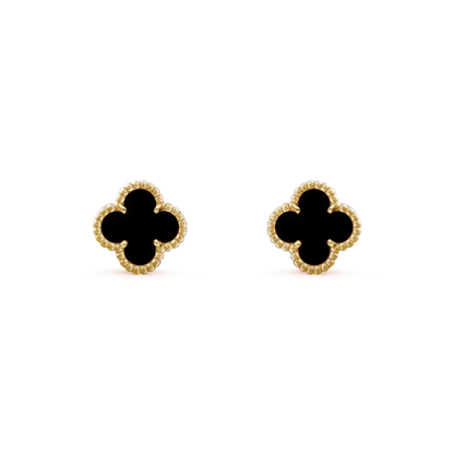 [Glow Muse]CLOVER MINI 9.5MM BLACK MOP EARRINGS