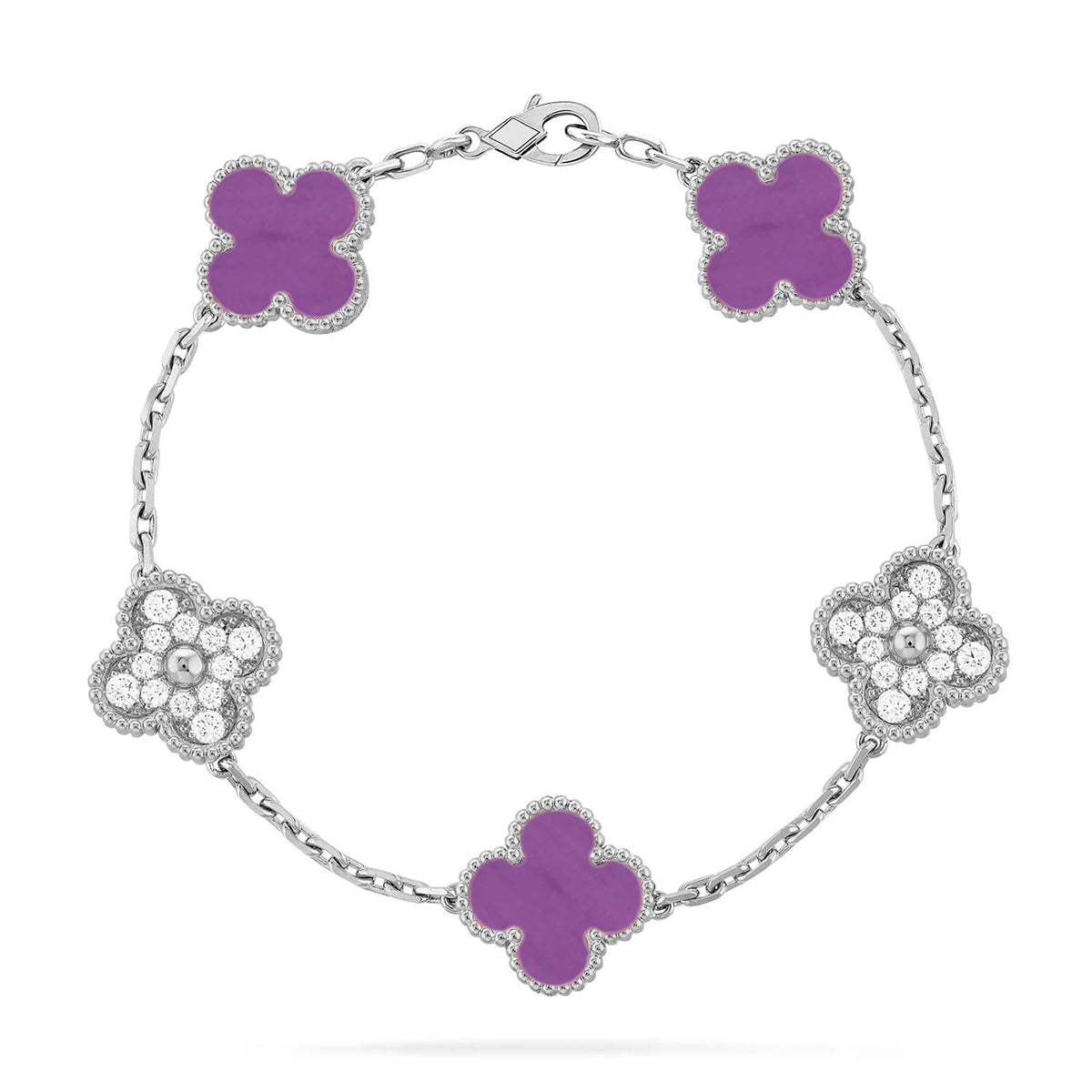 [⭐Glow Muse] CLOVER 5 MOTIF VIOLET BRACELET COLLECTION