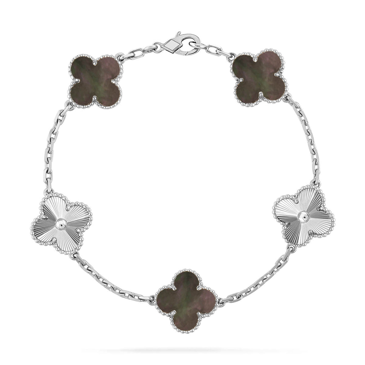 [⭐Glow Muse] CLOVER 5 MOTIF GRAY MOP BRACELET COLLECTION