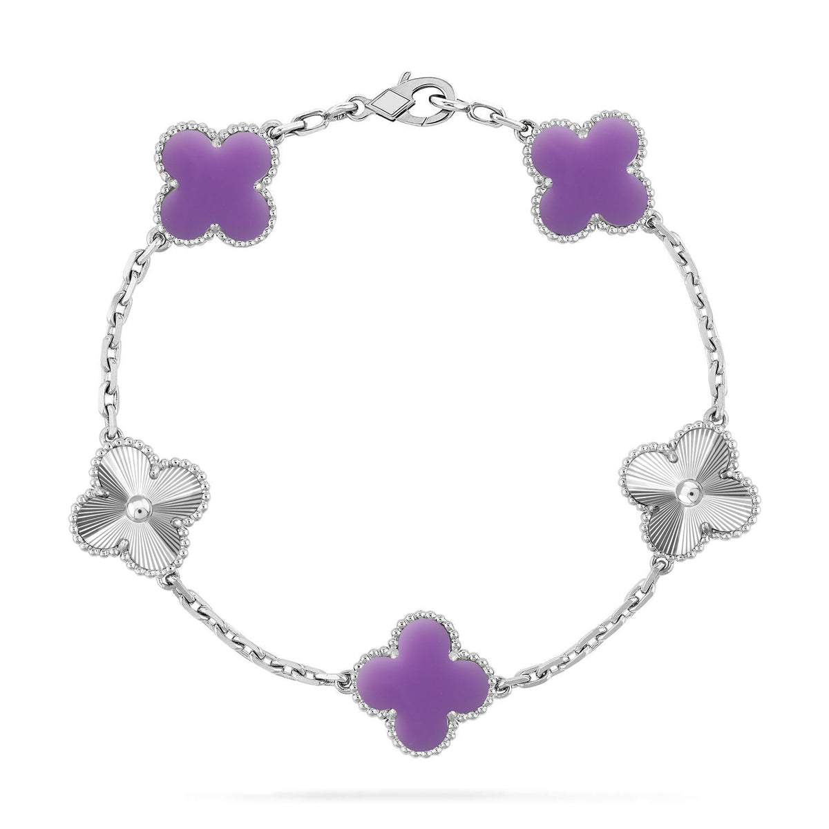 [⭐Glow Muse]CLOVER 5 MOTIF LIGHT PURPLE BRACELET COLLECTION