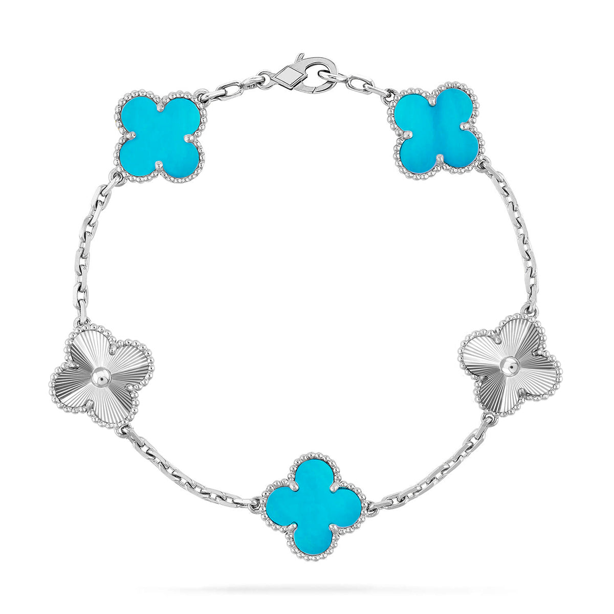 [⭐Glow Muse] CLOVER 5 MOTIF TURQUOISE BRACELET COLLECTION