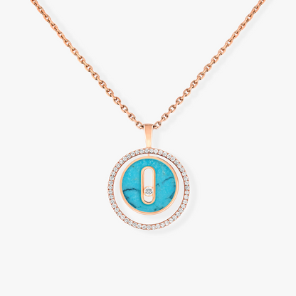 [Glow Muse]Demo MOVE 1 DIAMOND TURQUOISE PINK GOLD DIAMOND NECKLACE