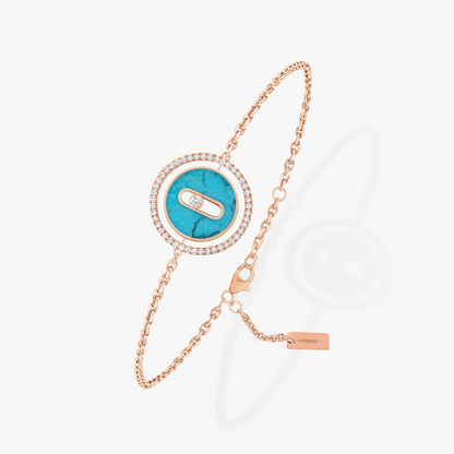 [Glow Muse]Demo MOVE TURQUOISE PINK GOLD DIAMOND BRACELET
