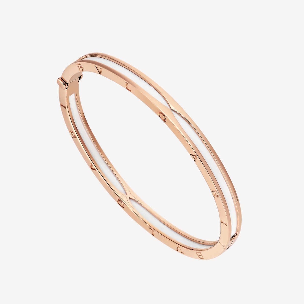 [Glow Muse]ZERO 1 PINK GOLD WITH WHITE CERAMIC BRACELET