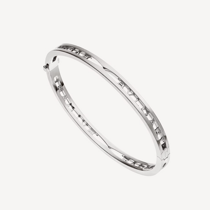 [Glow Muse]ZERO 1 SPIRAL LOGO SILVER BRACELET