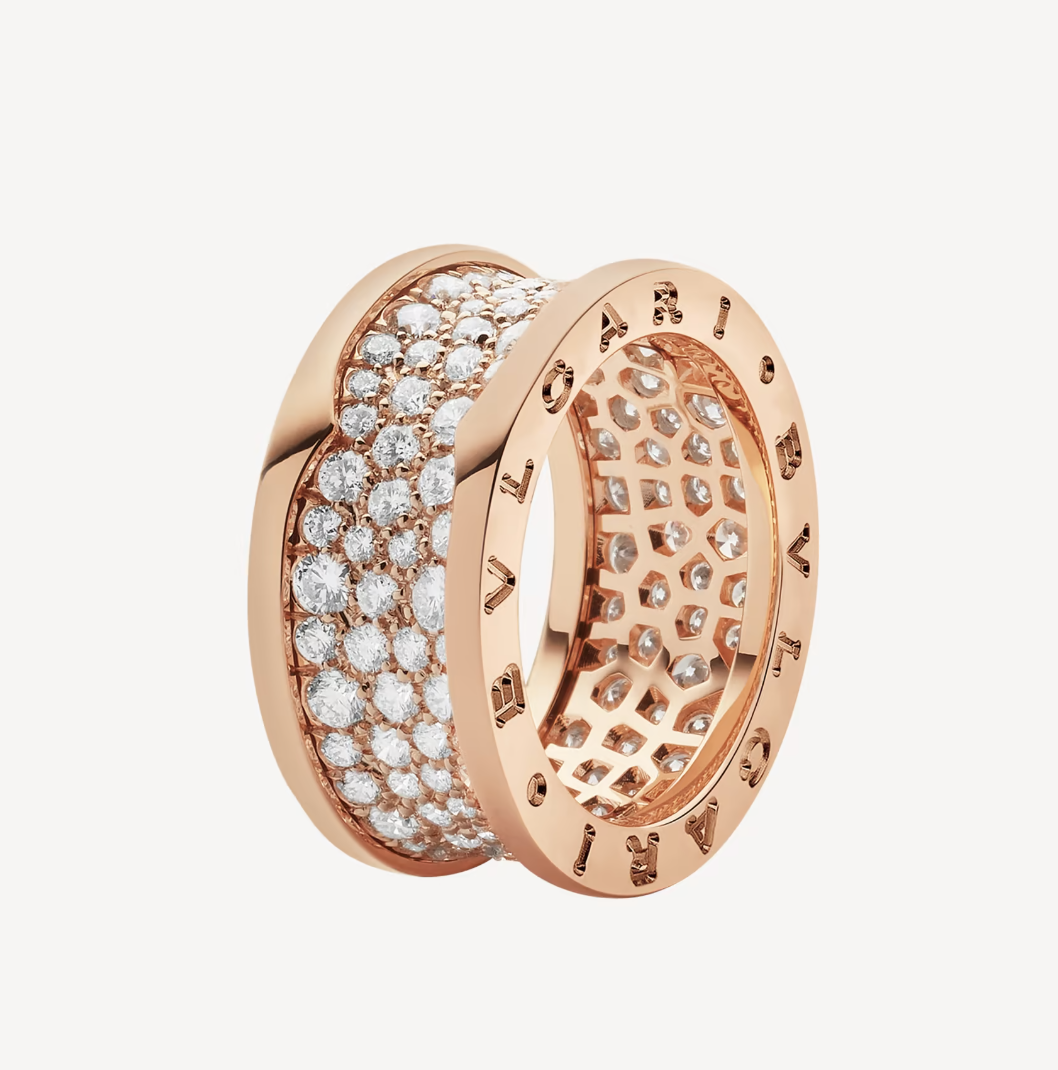 [Glow Muse]ZERO 1 WITH PAVED DIAMONDS ON THE SPIRAL RING