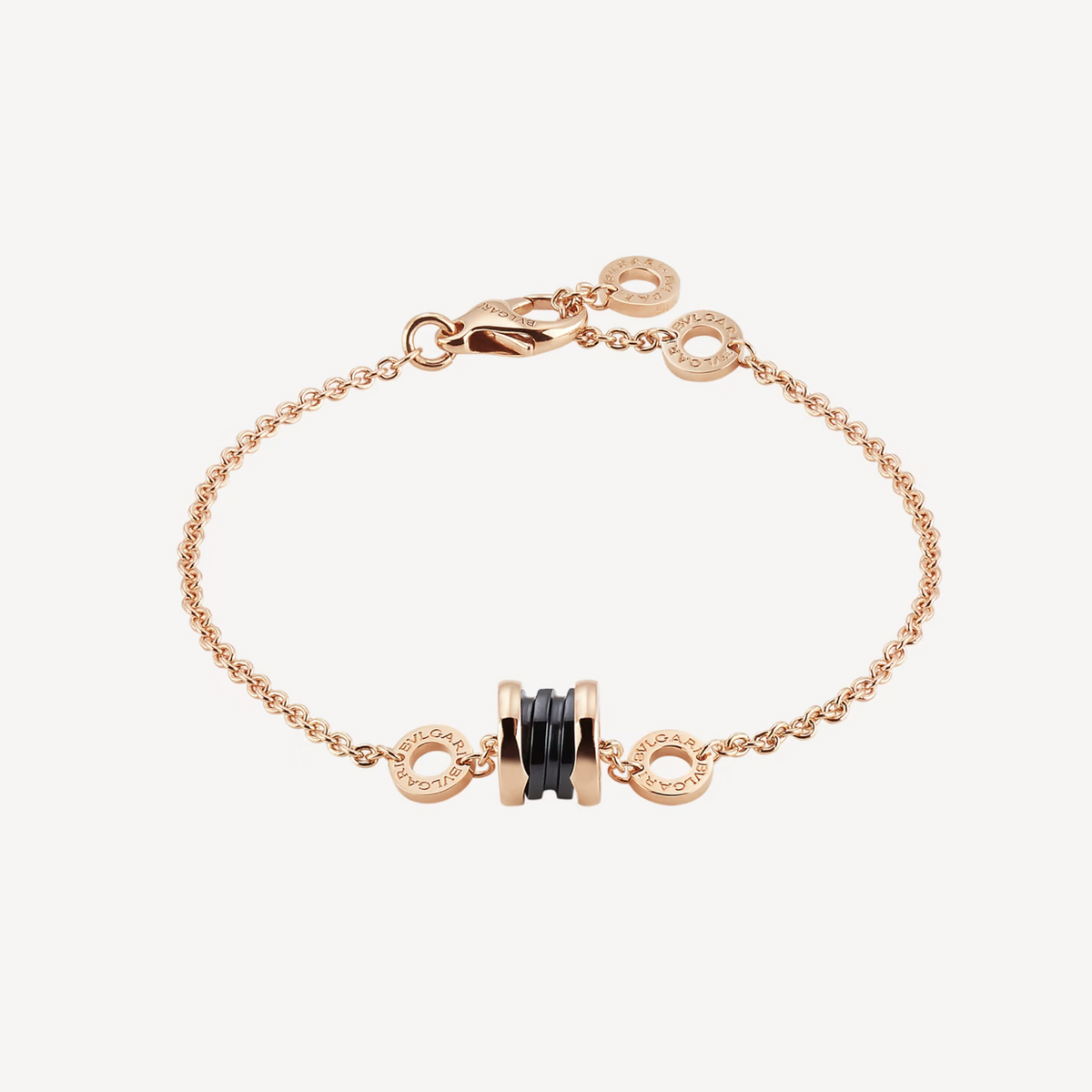 [Glow Muse]ZERO 1 SOFT PINK GOLD AND BLACK CERAMIC BRACELET