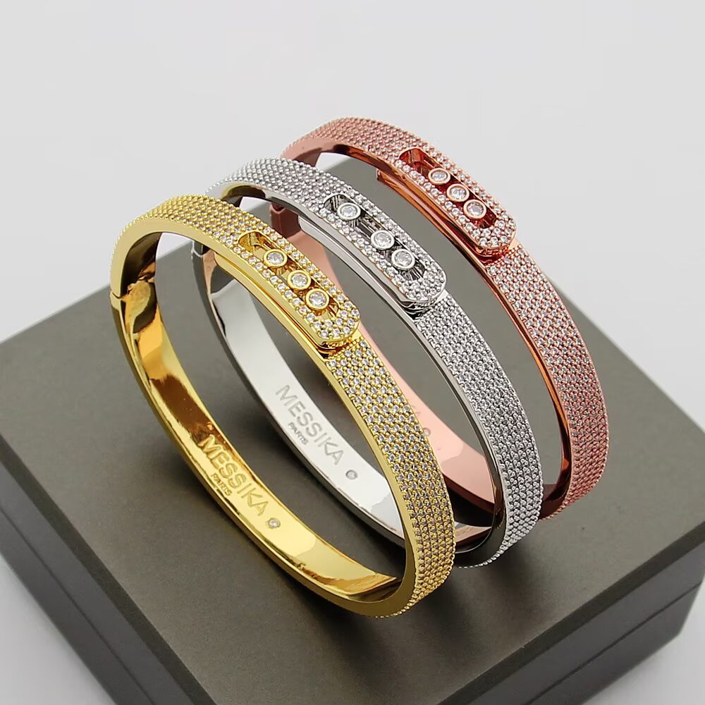 [Glow Muse]Move Noa Full Pavé Diamond Bangle Bracelet