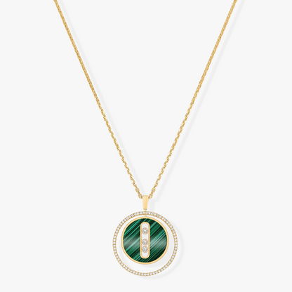 [Glow Muse]Demo MOVE 3 DIAMOND MALACHITE GOLD DIAMOND NECKLACE