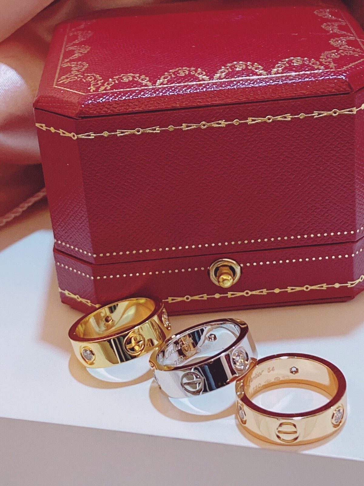 [Glow Muse]Three-Diamond Ring