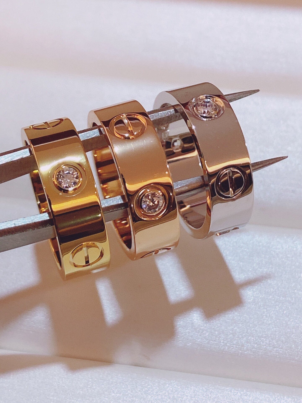 [Glow Muse]Three-Diamond Ring
