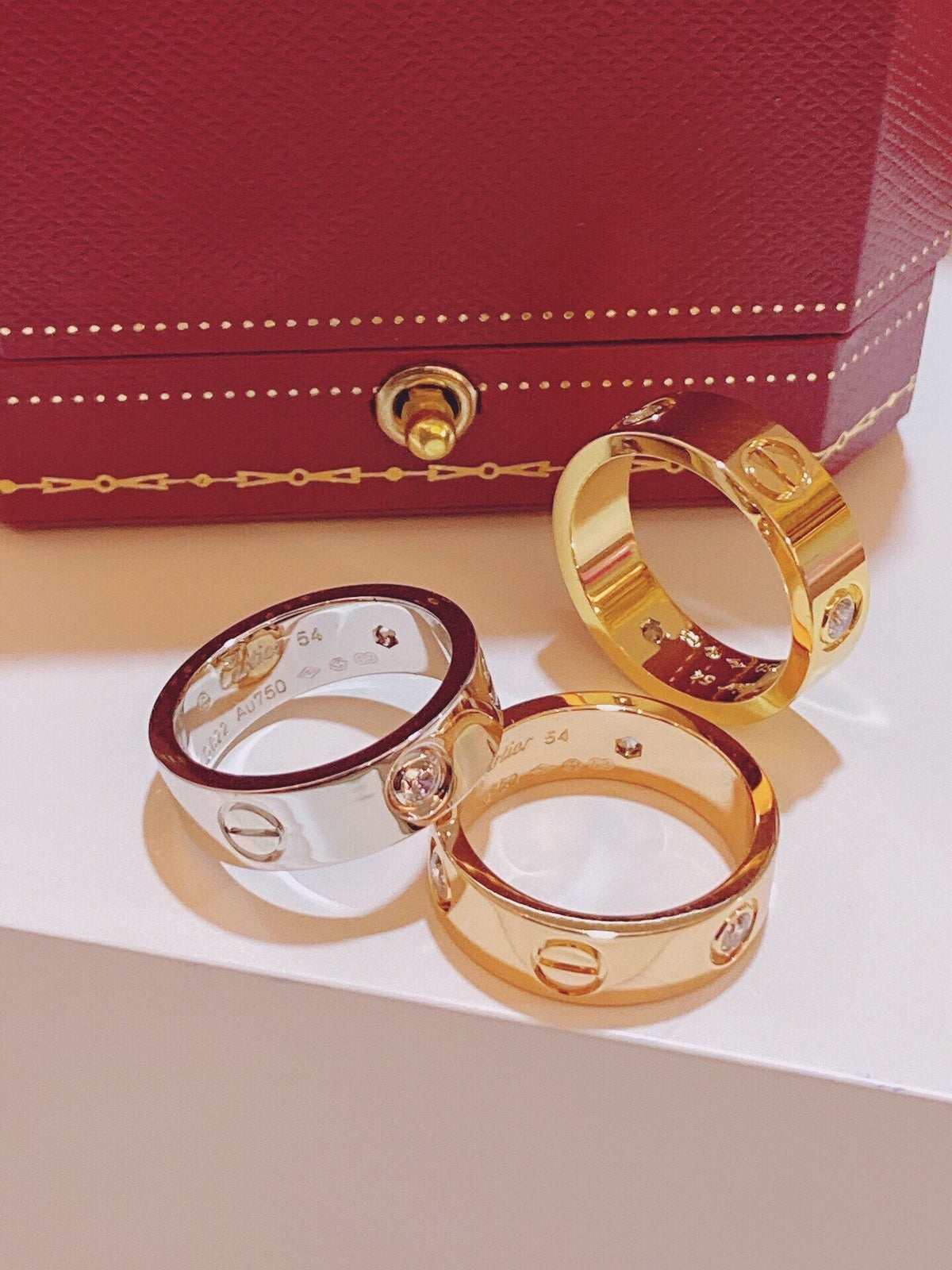 [Glow Muse]Three-Diamond Ring
