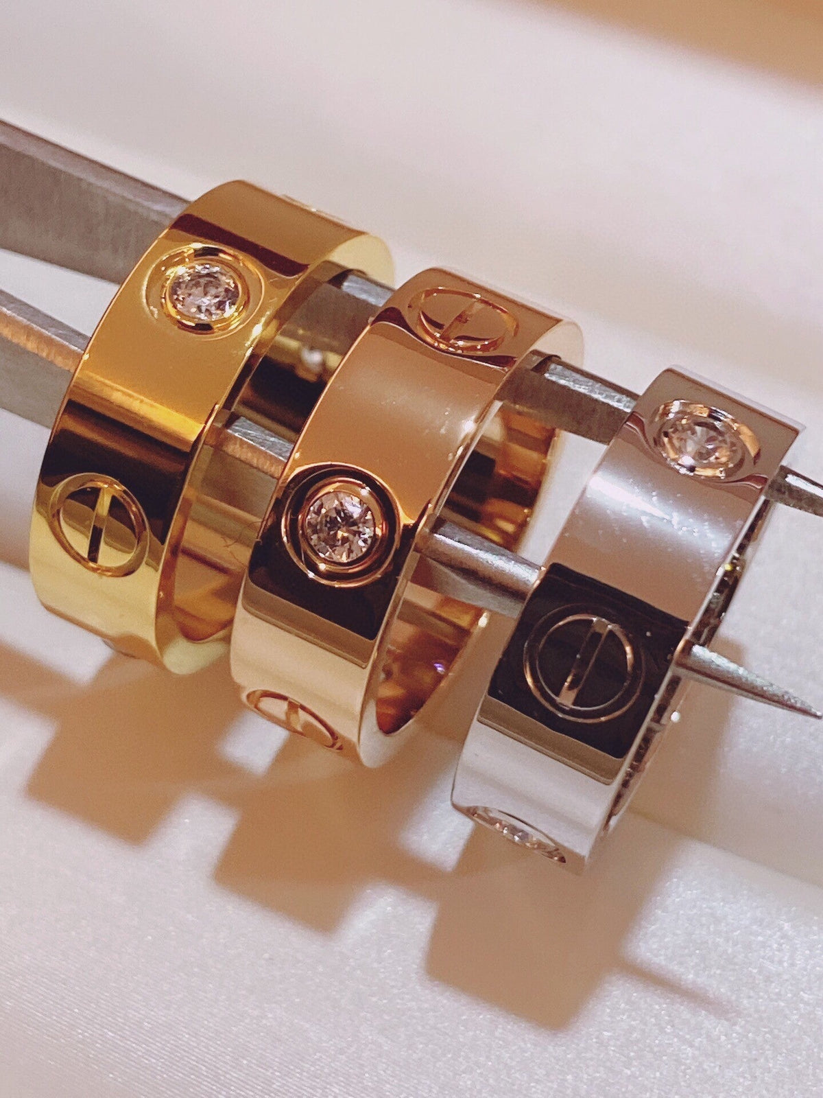 [Glow Muse]Three-Diamond Ring