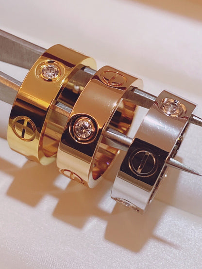 [Glow Muse]Three-Diamond Ring