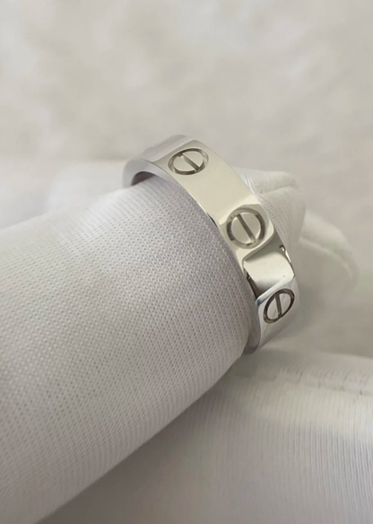 [Glow Muse]LOVE RING 4MM 1 DIAMOND SILVER