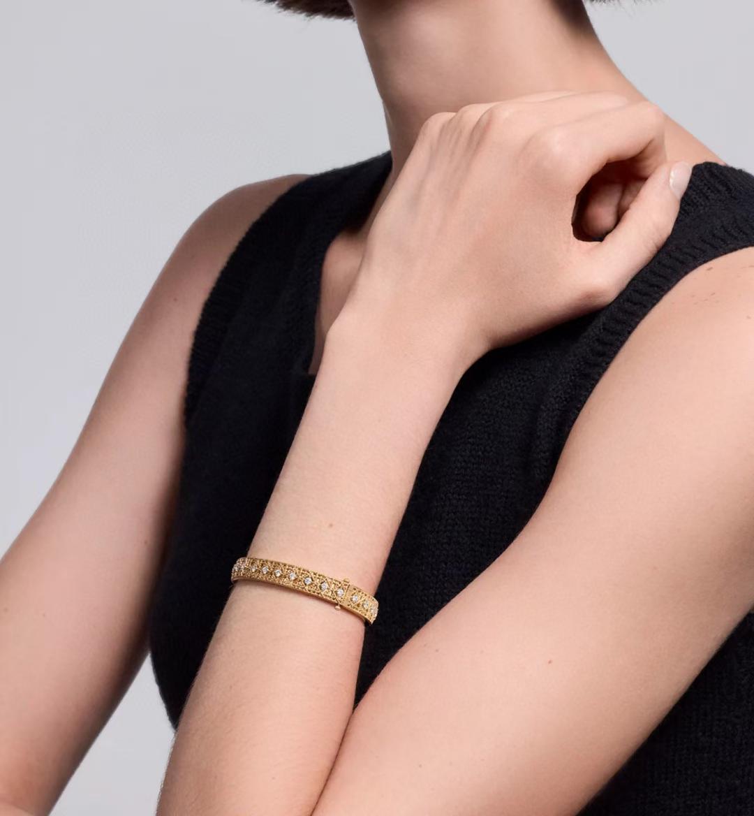 [Glow Muse]2026 WOVEN-PATTERN BRACELET SET WITH FULL DIAMOND INLAY THREE-COLORS