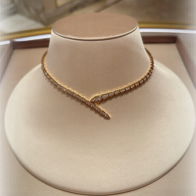 [Glow Muse]NEW！SERPENT DIAMOND NECKLACE