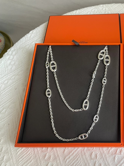 [Glow Muse]Classic Silver Sweater Chain